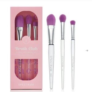 NIB Spectrum Brush Club 3 Piece Brush Set